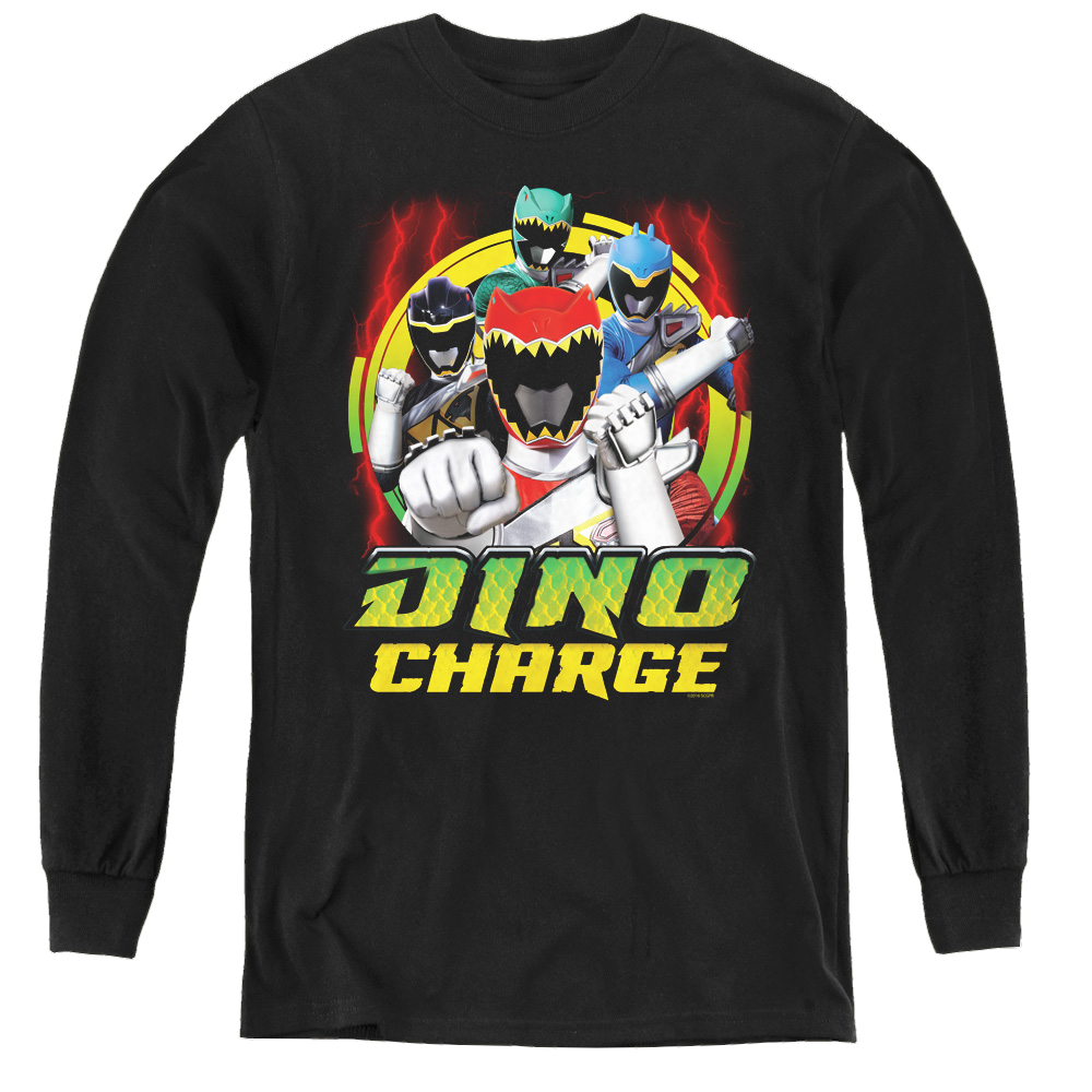 Power Rangers Dino Charge Dino Lightning - Youth Long Sleeve T-Shirt Youth Long Sleeve T-Shirt Power Rangers