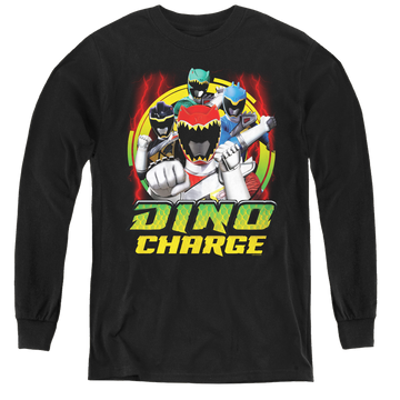 Power Rangers Dino Charge Dino Lightning - Youth Long Sleeve T-Shirt Youth Long Sleeve T-Shirt Power Rangers
