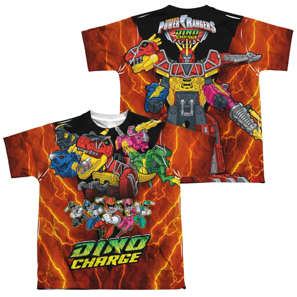 Power Rangers Dino Charge Zord Power (F/B) - Youth All-Over Print Youth All-Over Print T-Shirt (Ages 8-12) Power Rangers