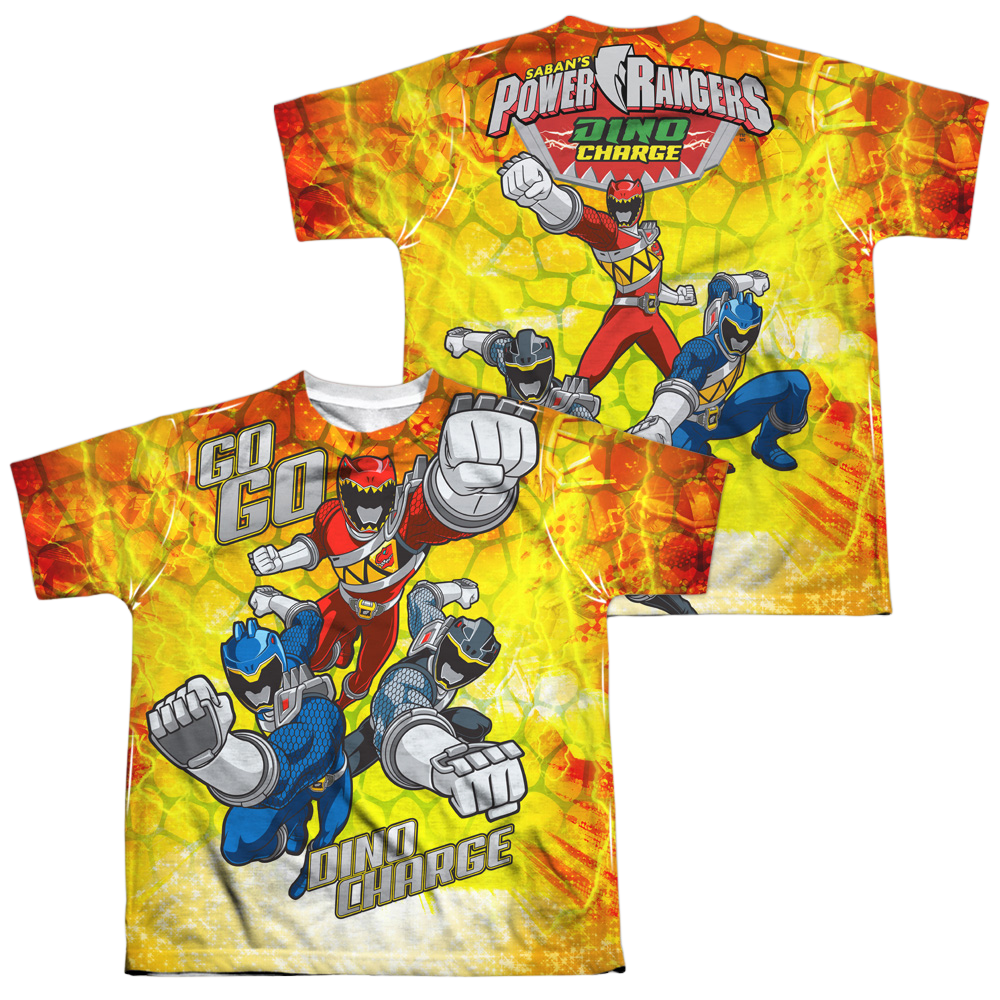 Power Rangers Go Go Dino Charge (F/B) - Youth All-Over Print T-Shirt Youth All-Over Print T-Shirt (Ages 8-12) Power Rangers