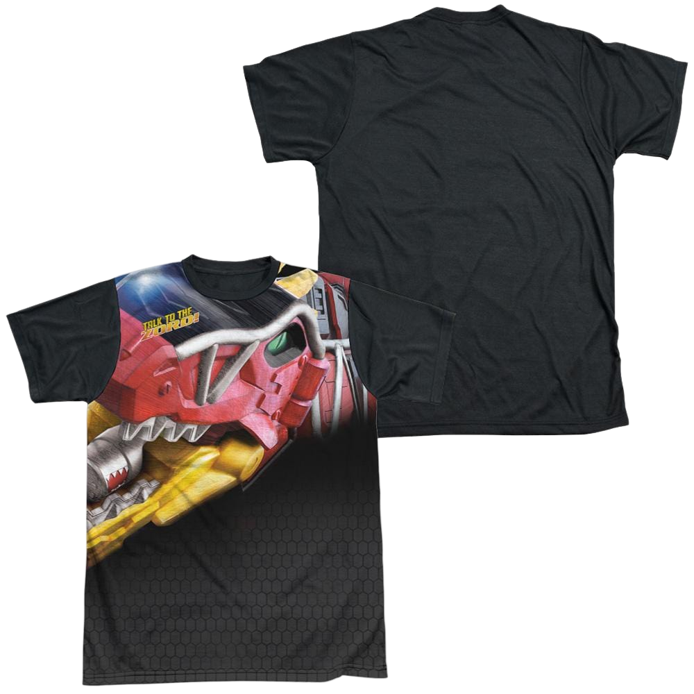 Power Rangers Big Zord Men's Black Back T-Shirt Men's Black Back T-Shirt Power Rangers