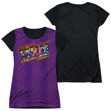 Power Rangers Dino Charge Taking Charge - Juniors Black Back T-Shirt Juniors Black Back T-Shirt Power Rangers