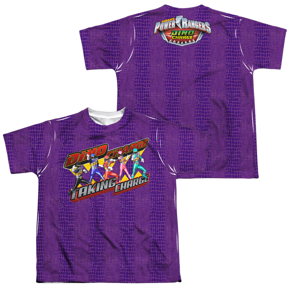 Power Rangers Dino Charge Taking Charge (F/B) - Youth All-Over Print Shirt Youth All-Over Print T-Shirt (Ages 8-12) Power Rangers