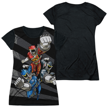 Power Rangers Dino Charge Lets Bolt - Juniors Black Back T-Shirt Juniors Black Back T-Shirt Power Rangers