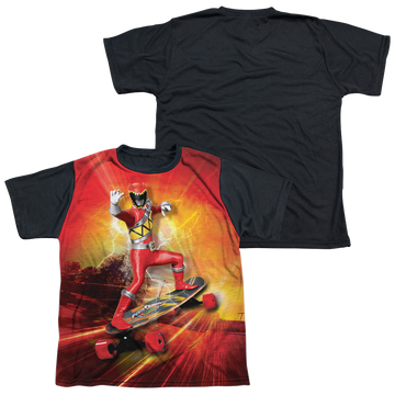 Power Rangers Dino Charge Skater - Youth Black Back T-Shirt Youth Black Back T-Shirt (Ages 8-12) Power Rangers