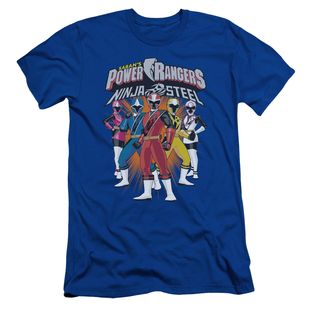 Power Rangers Team Lineup Men's Premium Slim Fit T-Shirt Men's Premium Slim Fit T-Shirt Power Rangers