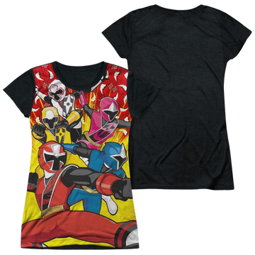 Power Rangers Go Go Ninja Steel Juniors Black Back T-Shirt Juniors Black Back T-Shirt Power Rangers