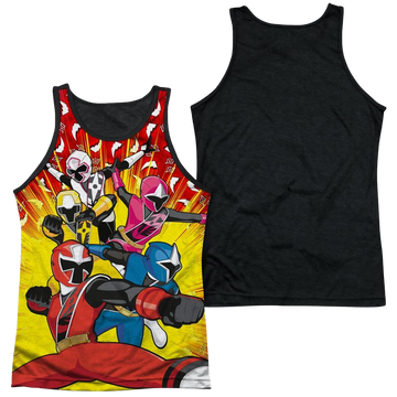 Power Rangers Go Go Ninja Steel Men's Black Back Tank Men's Black Back Tank Power Rangers