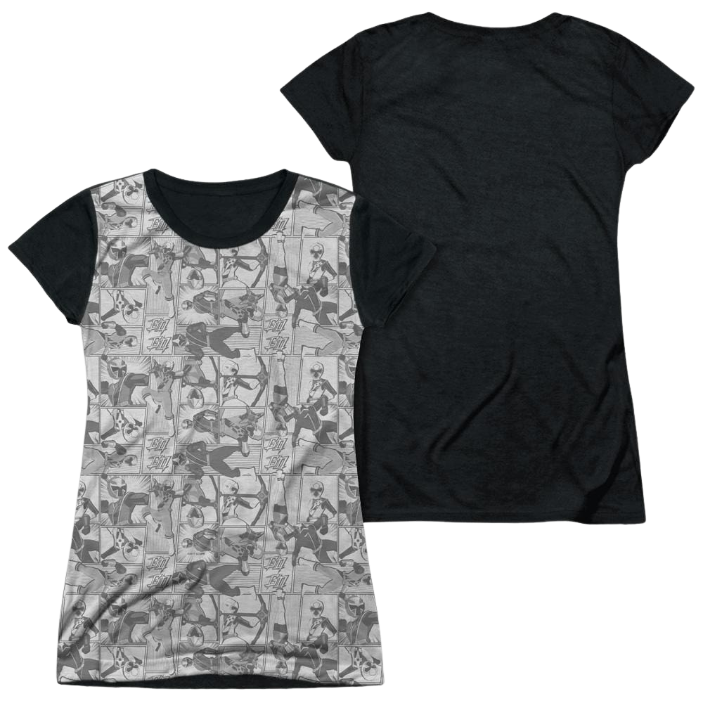 Power Rangers Helmets Juniors Black Back T-Shirt Juniors Black Back T-Shirt Power Rangers