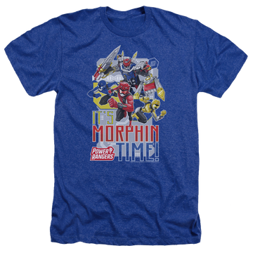 Royal men's heather t-shirt with Power Rangers Morphin Time graphic