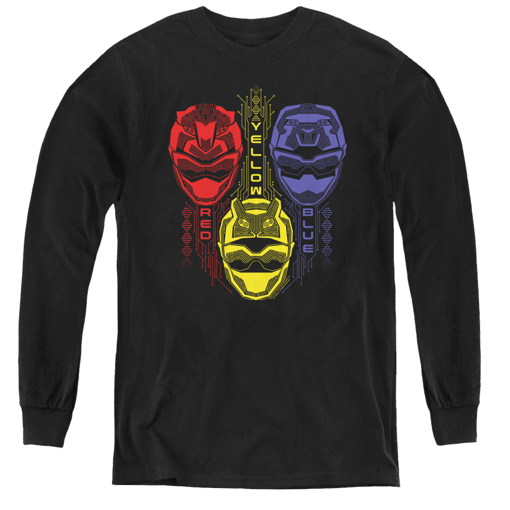 Power Rangers Red Yellow Blue - Youth Long Sleeve T-Shirt Youth Long Sleeve T-Shirt Power Rangers