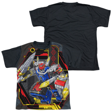 Power Rangers Megazord youth black back t-shirt for ages 8 to 12