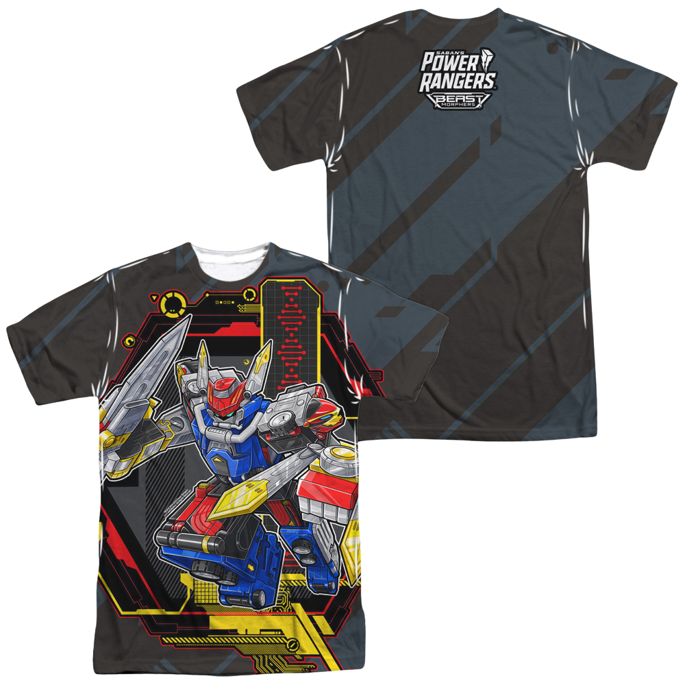 Power Rangers Megazord (Front/Back Print) - Men's All-Over Print T-Shirt Men's All-Over Print T-Shirt Power Rangers