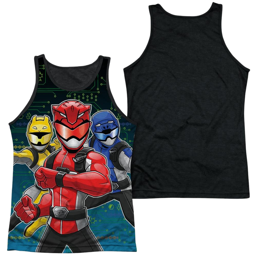 Power Rangers Battle Stance - Men's Black Back Tank Top Men's Black Back Tank Power Rangers