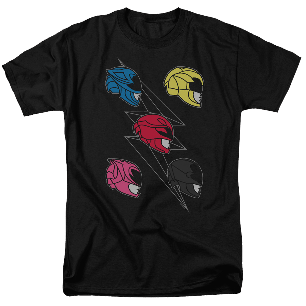 Power Rangers Line Helmets Men's Regular Fit T-Shirt Men's Regular Fit T-Shirt Power Rangers