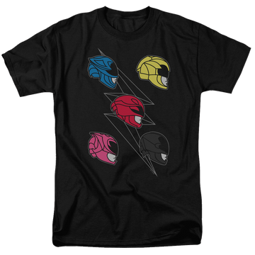 Power Rangers Line Helmets Men's Regular Fit T-Shirt Men's Regular Fit T-Shirt Power Rangers