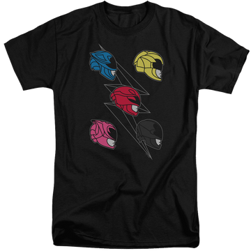 Power Rangers Line Helmets Men's Tall Fit T-Shirt Men's Tall Fit T-Shirt Power Rangers