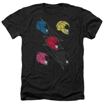 Power Rangers Line Helmets Men's Heather T-Shirt Men's Heather T-Shirt Power Rangers