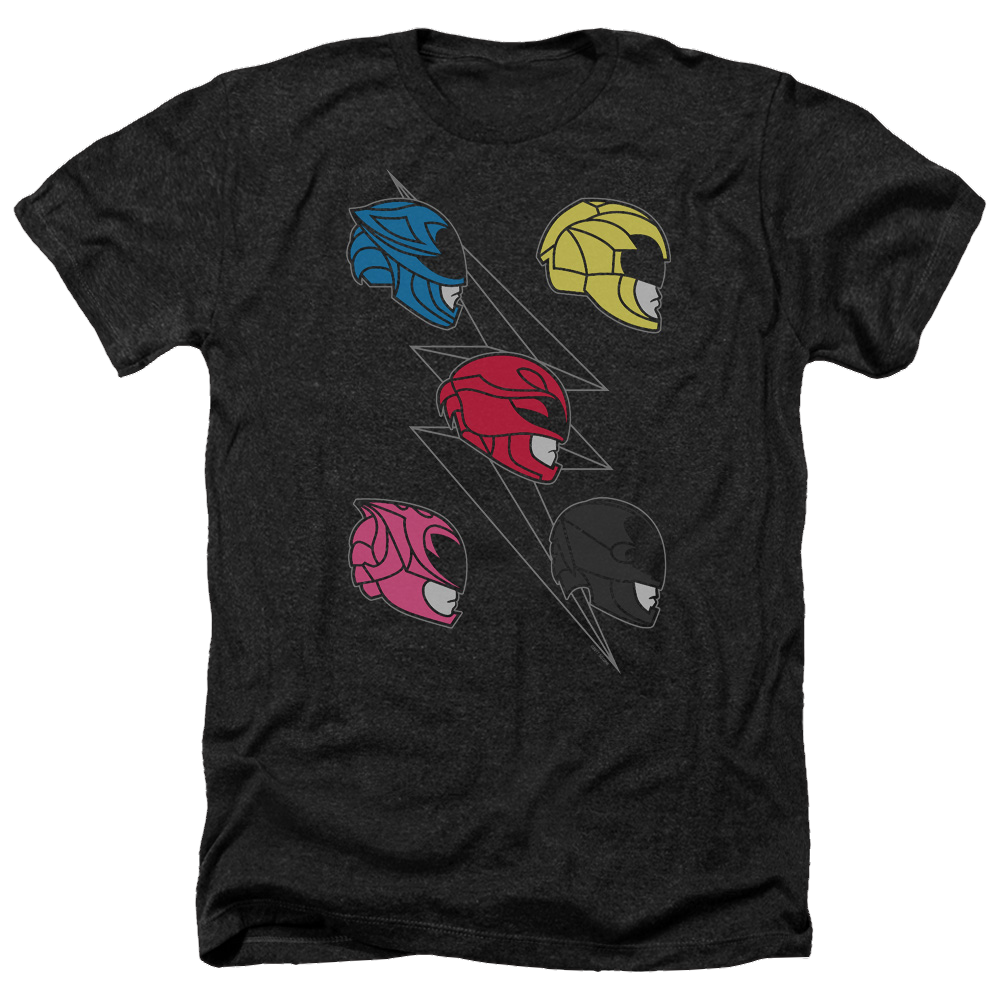 Power Rangers Line Helmets Men's Heather T-Shirt Men's Heather T-Shirt Power Rangers