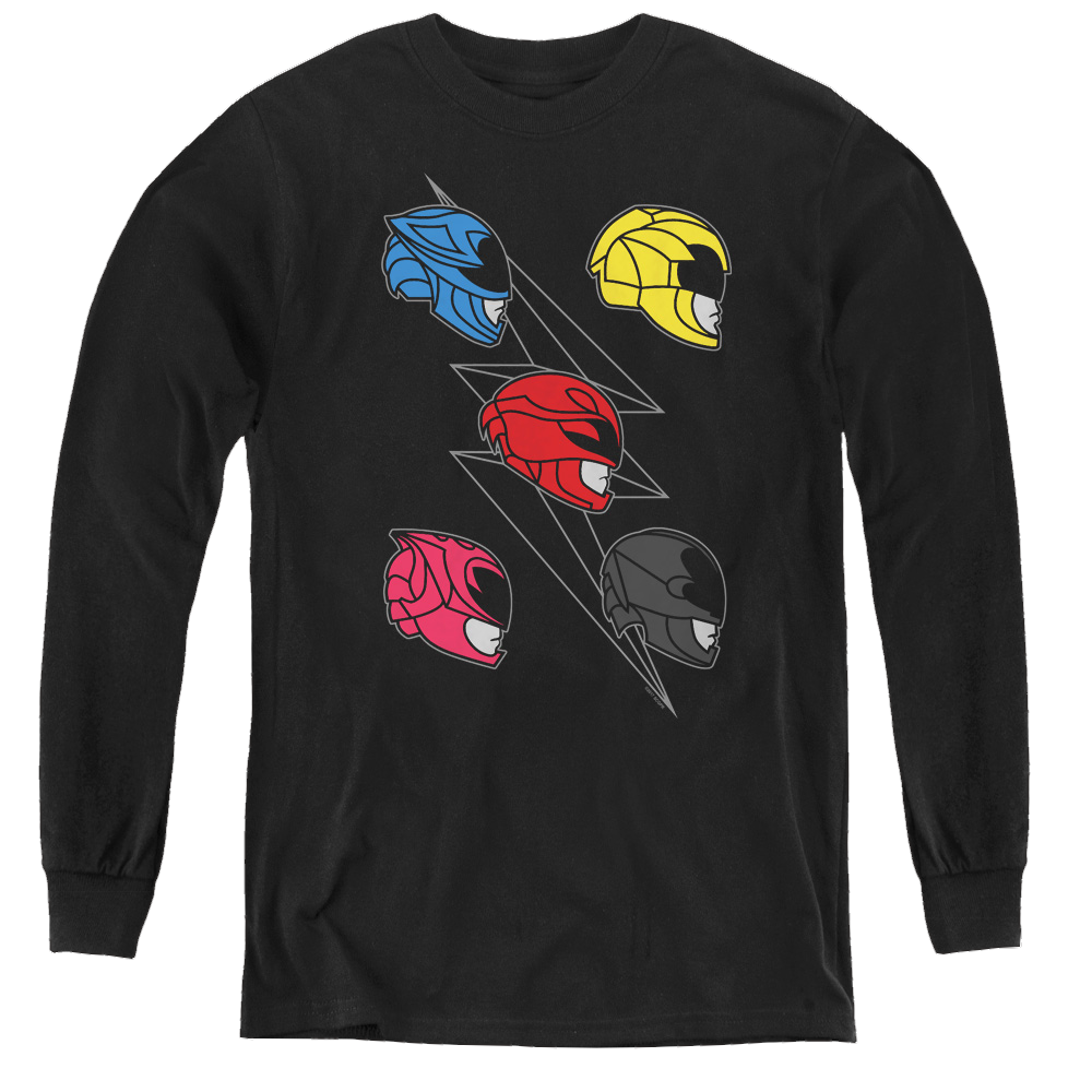 Power Rangers Movie Line Helmets - Youth Long Sleeve T-Shirt Youth Long Sleeve T-Shirt Power Rangers