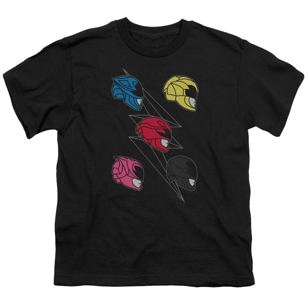 Power Rangers Line Helmets Youth T-Shirt (Ages 8-12) Youth T-Shirt (Ages 8-12) Power Rangers