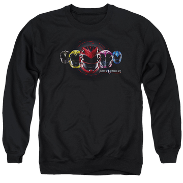 Power Rangers Head Group Men's Crewneck Sweatshirt Men's Crewneck Sweatshirt Power Rangers