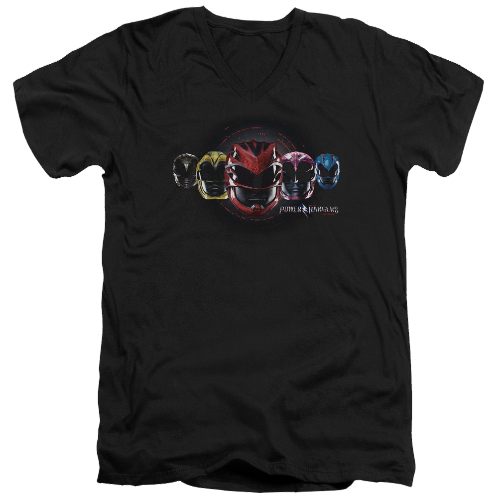 Power Rangers Head Group Men's V-Neck T-Shirt Men's V-Neck T-Shirt Power Rangers