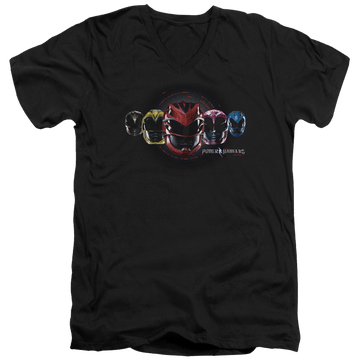 Power Rangers Head Group Men's V-Neck T-Shirt Men's V-Neck T-Shirt Power Rangers