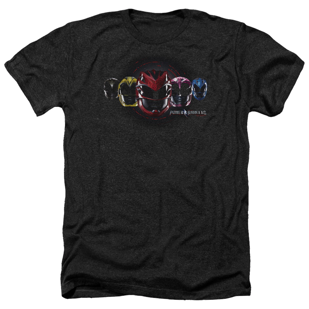 Power Rangers Head Group Men's Heather T-Shirt Men's Heather T-Shirt Power Rangers