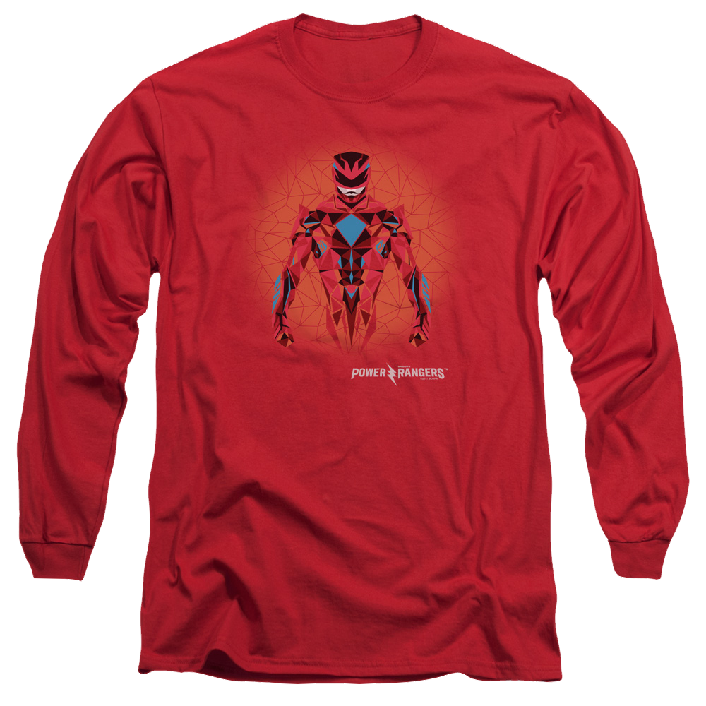 Power Rangers Red Power Ranger Graphic Men's Long Sleeve T-Shirt Men's Long Sleeve T-Shirt Power Rangers