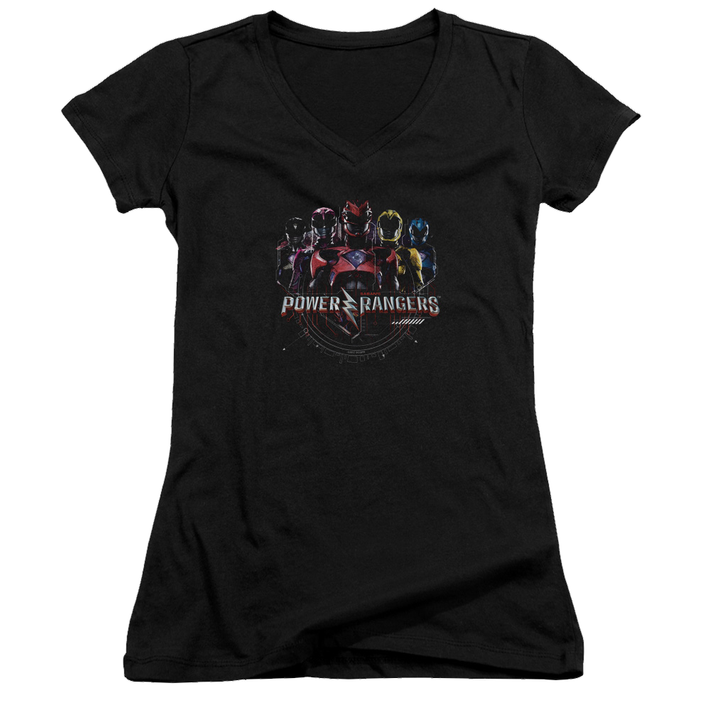 Power Rangers Ranger Circuitry Juniors V-Neck T-Shirt Juniors V-Neck T-Shirt Power Rangers
