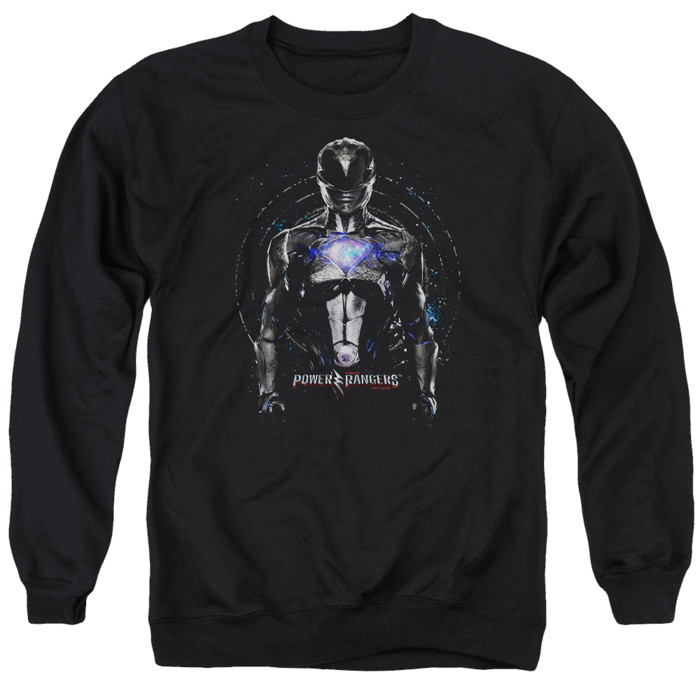 Power Rangers Black Ranger Men's Crewneck Sweatshirt Men's Crewneck Sweatshirt Power Rangers