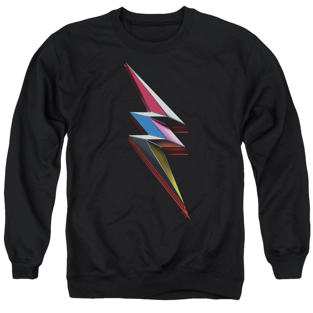 Power Rangers Movie Bolt Men's Crewneck Sweatshirt Men's Crewneck Sweatshirt Power Rangers