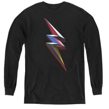 Power Rangers Movie Movie Bolt - Youth Long Sleeve T-Shirt Youth Long Sleeve T-Shirt Power Rangers