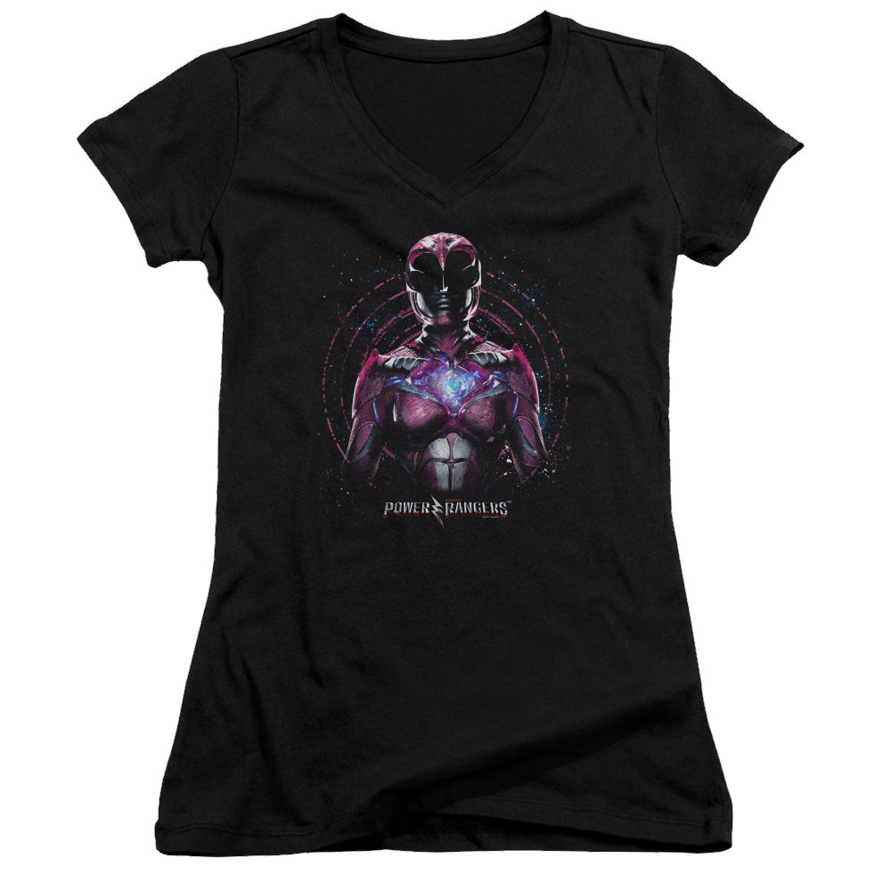 Power Rangers Pink Ranger Juniors V-Neck T-Shirt Juniors V-Neck T-Shirt Power Rangers