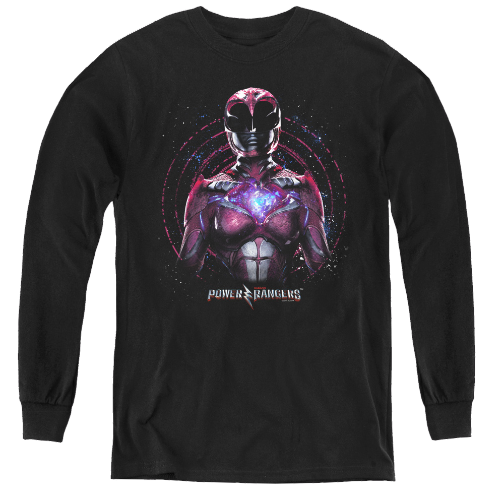 Power Rangers Movie Pink Ranger - Youth Long Sleeve T-Shirt Youth Long Sleeve T-Shirt Power Rangers