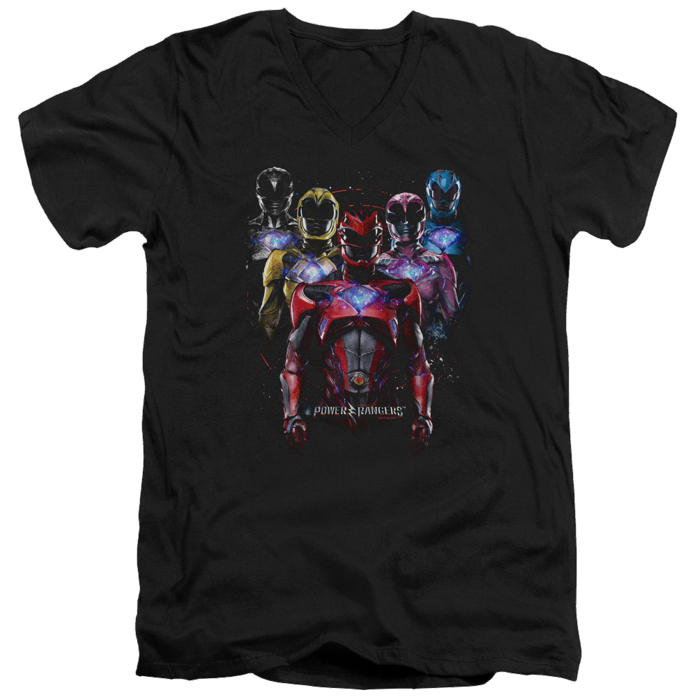Power Rangers Team Of Rangers Men's V-Neck T-Shirt Men's V-Neck T-Shirt Power Rangers