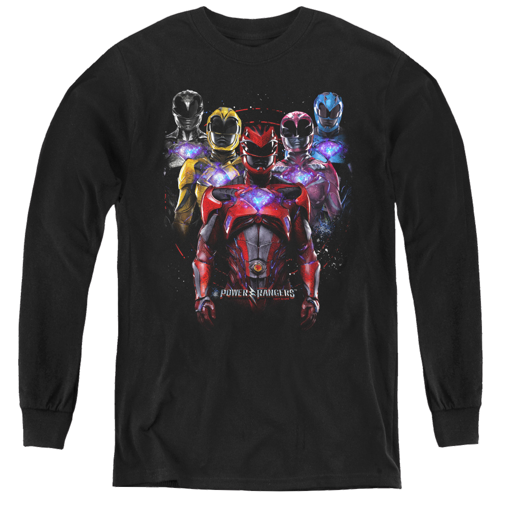 Power Rangers Movie Team Of Rangers - Youth Long Sleeve T-Shirt Youth Long Sleeve T-Shirt Power Rangers