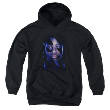 Black youth hoodie for ages 8 to 12 with Power Rangers Billy Bolt graphic