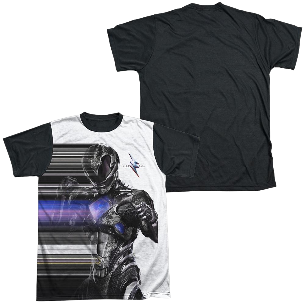 Power Rangers Black Streak Men's Black Back T-Shirt Men's Black Back T-Shirt Power Rangers