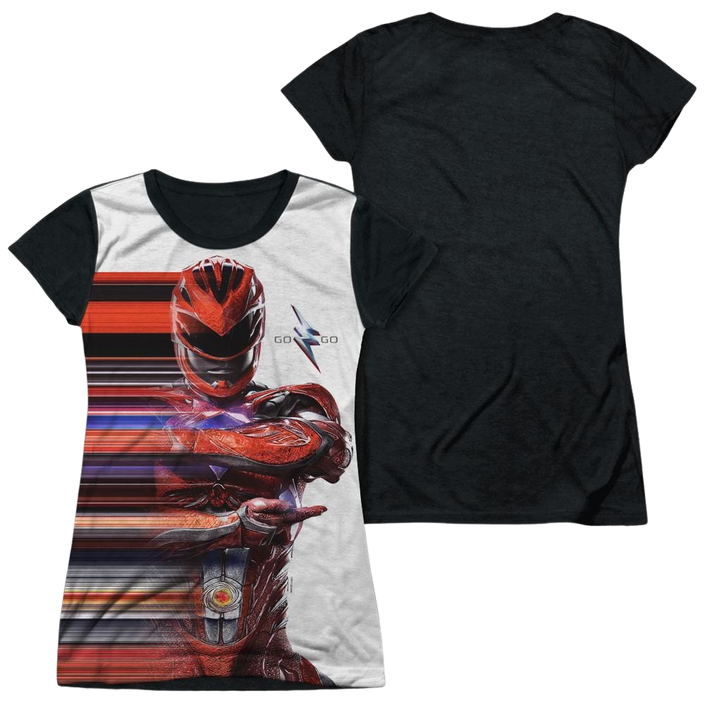 Power Rangers Red Streak Juniors Black Back T-Shirt Juniors Black Back T-Shirt Power Rangers