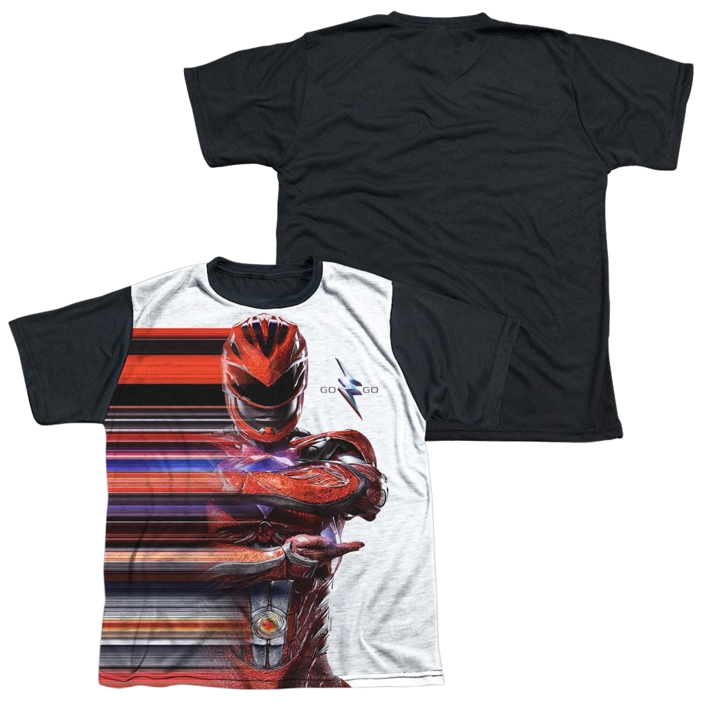 Power Rangers Red Streak Youth Black Back T-Shirt (Ages 8-12) Youth Black Back T-Shirt (Ages 8-12) Power Rangers