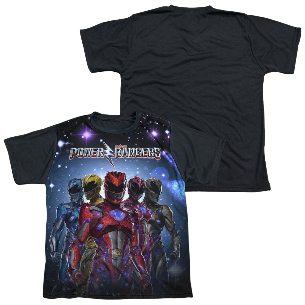 Power Rangers Power Surge Youth Black Back T-Shirt (Ages 8-12) Youth Black Back T-Shirt (Ages 8-12) Power Rangers