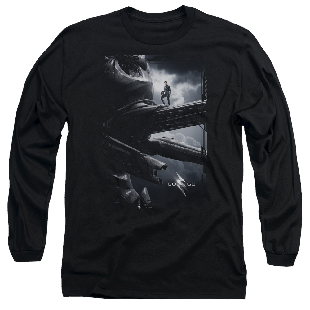 Power Rangers Black Zord Poster Men's Long Sleeve T-Shirt Men's Long Sleeve T-Shirt Power Rangers