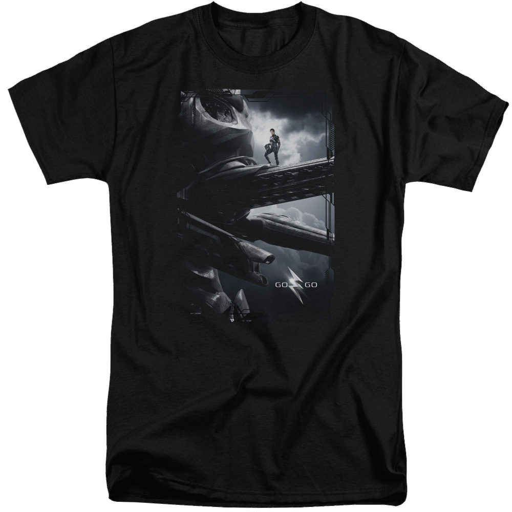 Power Rangers Black Zord Poster Men's Tall Fit T-Shirt Men's Tall Fit T-Shirt Power Rangers
