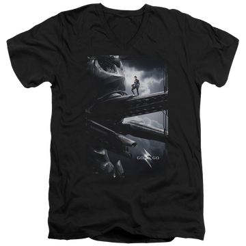 Power Rangers Black Zord Poster Men's V-Neck T-Shirt Men's V-Neck T-Shirt Power Rangers
