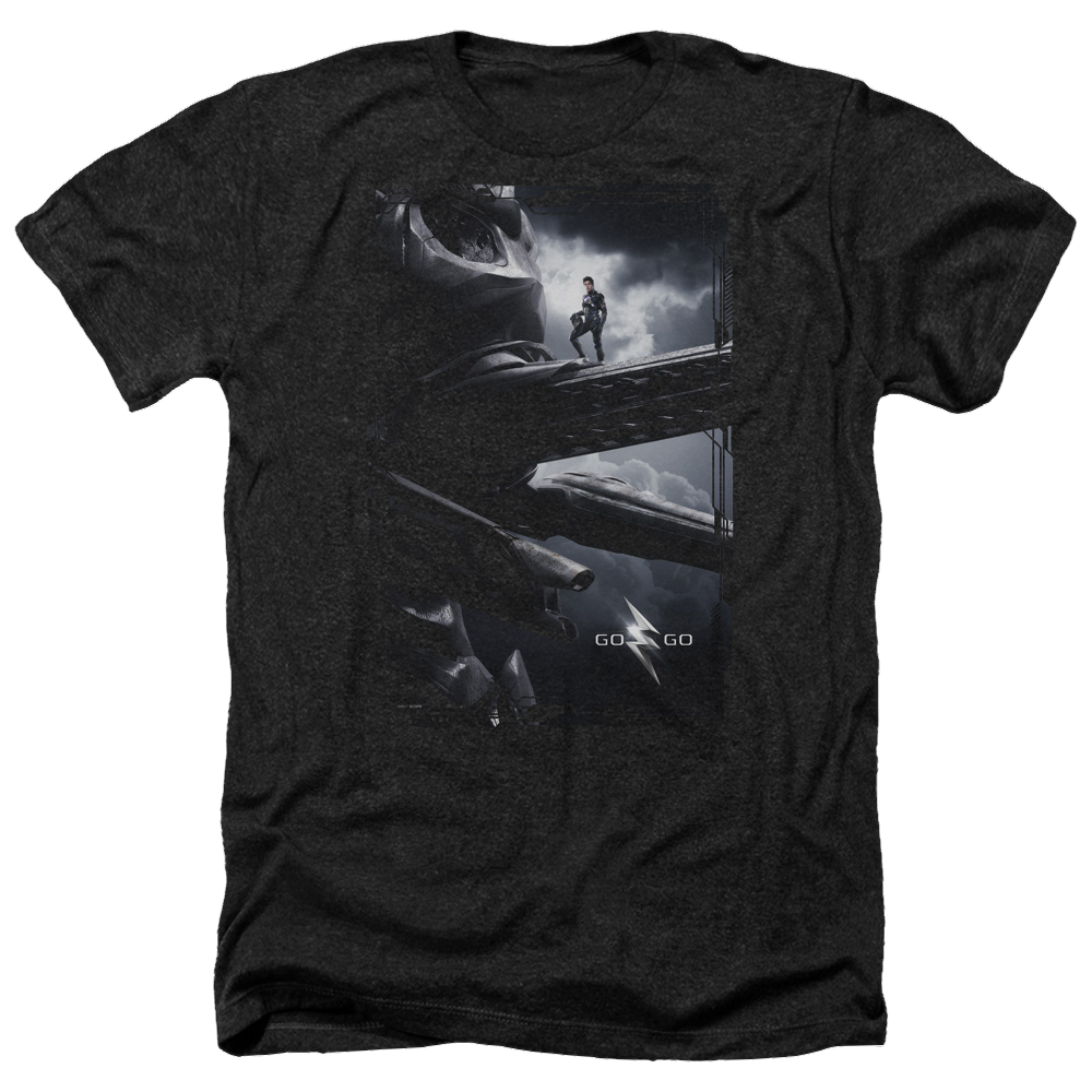Power Rangers Black Zord Poster Men's Heather T-Shirt Men's Heather T-Shirt Power Rangers