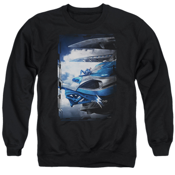 Power Rangers Blue Zord Poster Men's Crewneck Sweatshirt Men's Crewneck Sweatshirt Power Rangers