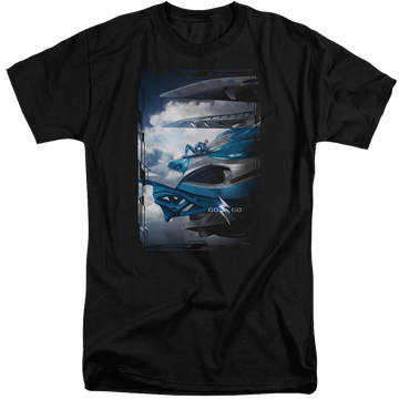 Power Rangers Blue Zord Poster Men's Tall Fit T-Shirt Men's Tall Fit T-Shirt Power Rangers