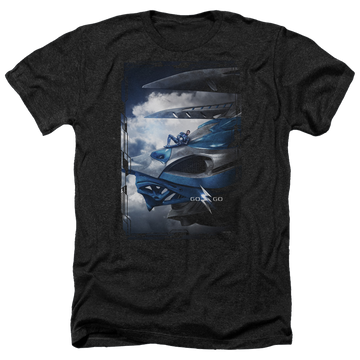 Power Rangers Blue Zord Poster Men's Heather T-Shirt Men's Heather T-Shirt Power Rangers